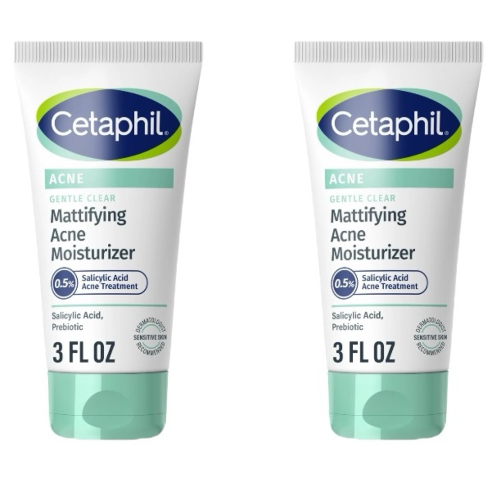 Cetaphil Moisturizer Mattifying Gentle Clear Acne 3oz 2 Pack Exp. 7/25 FC6